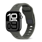 Quadratische Schnalle Streifen Silikon Uhrenarmband, Für Apple Watch Series 10 46mm, Für Apple Watch Series 10 42mm