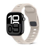 Quadratische Schnalle Streifen Silikon Uhrenarmband, Für Apple Watch Series 10 46mm, Für Apple Watch Series 10 42mm