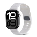 Quadratische Schnalle Streifen Silikon Uhrenarmband, Für Apple Watch Series 10 46mm, Für Apple Watch Series 10 42mm