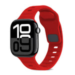 Quadratische Schnalle Streifen Silikon Uhrenarmband, Für Apple Watch Series 10 46mm, Für Apple Watch Series 10 42mm