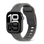 Quadratische Schnalle Streifen Silikon Uhrenarmband, Für Apple Watch Series 10 46mm, Für Apple Watch Series 10 42mm