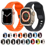 Quadratische Schnalle Streifen Silikon Uhrenarmband, Für Apple Watch Ultra 2 49mm, Für Apple Watch Series 9 45mm
