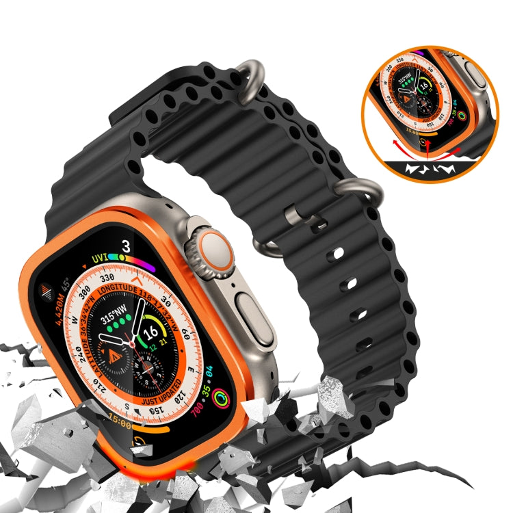 Aluminiumlegierungsrahmen mit integriertem gehärtetem Film, für Apple Watch Ultra 49mm