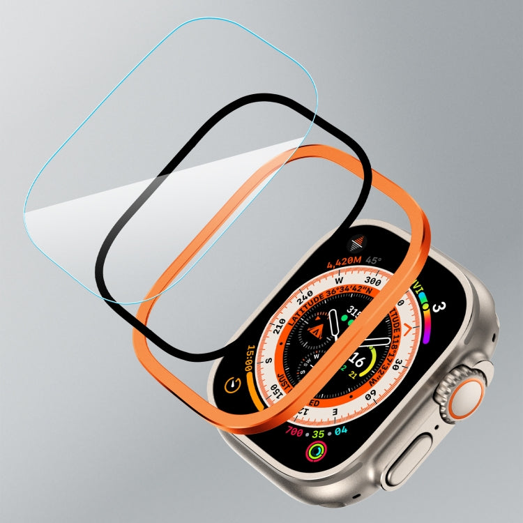 Aluminiumlegierungsrahmen mit integriertem gehärtetem Film, für Apple Watch Ultra 49mm