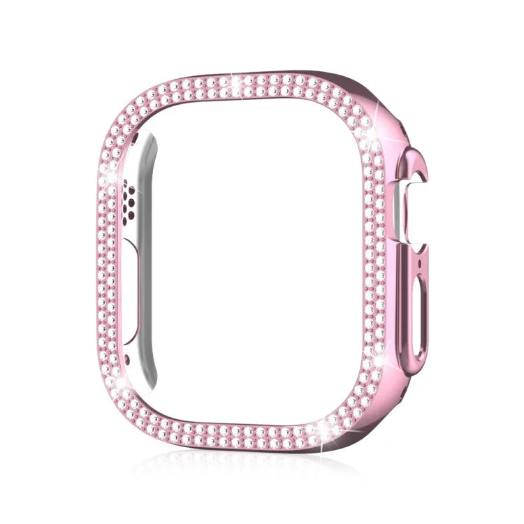 Doppelreihiges, hohles PC-Uhrengehäuse mit Diamantmuster, für Apple Watch Ultra 2 / Ultra 49 mm