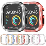 Doppelreihiges, hohles PC-Uhrengehäuse mit Diamantmuster, für Apple Watch Ultra 2 / Ultra 49 mm