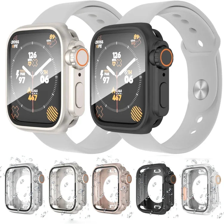 Change to Ultra 49mm Waterproof All-Inclusive Film Hybrid PC Watch Case, For Apple Watch Series 6 / 5 / 4 / SE 44mm, For Apple Watch Series 6 / 5 / 4 / SE 40mm, For Apple Watch Series 9 / 8 / 7 45mm, For Apple Watch Series 9 / 8 / 7 41mm