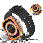 Ziffernring mit Metallrahmen und integrierter Schutzfolie, für Apple Watch Ultra 1 / 2 / 3 (49 mm)