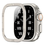Ziffernring mit Metallrahmen und integrierter Schutzfolie, für Apple Watch Ultra 1 / 2 / 3 (49 mm)