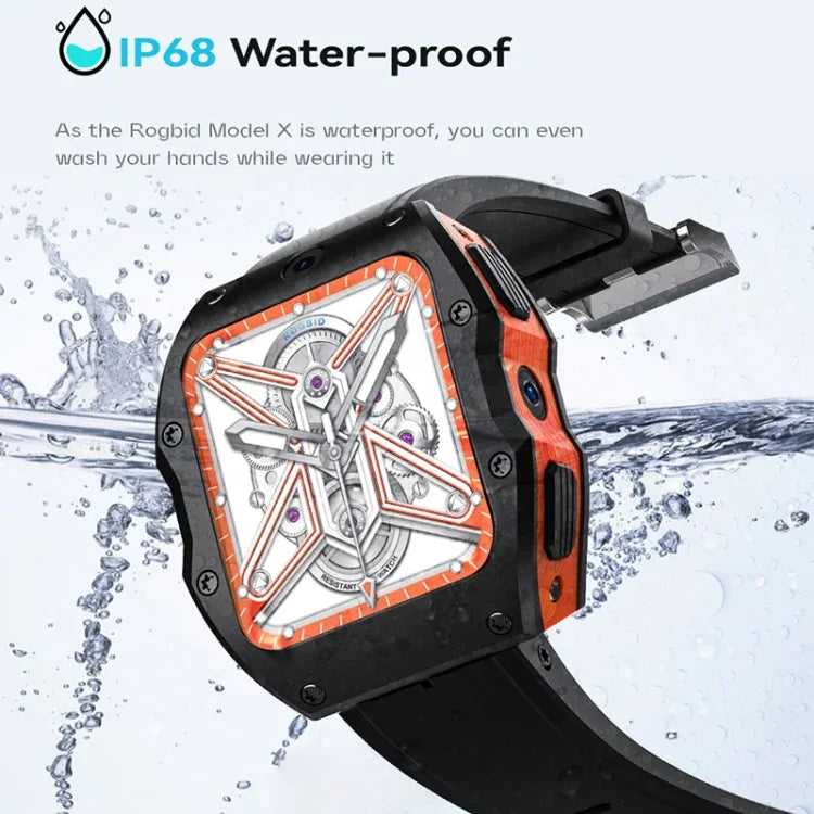 Model X Smartwatch, 1,99 Zoll, IP68 wasserdicht, Android 9.0, 4G, Dual-Kamera, Keramikgehäuse, 2 GB + 16 GB, 4 GB + 128 GB