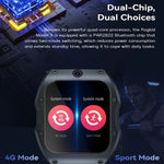 Model X Smartwatch, 1,99 Zoll, IP68 wasserdicht, Android 9.0, 4G, Dual-Kamera, Keramikgehäuse, 2 GB + 16 GB, 4 GB + 128 GB