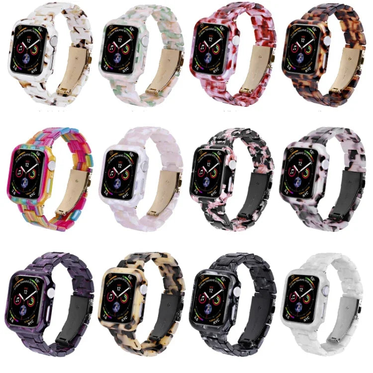 Gehäuse-Set aus bedrucktem Polycarbonat-Harz für Apple Watch Series 6/5/4/SE (44 mm), Apple Watch Series 6/5/4/SE (40 mm), Apple Watch Series 9/8/7 (45 mm) und Apple Watch Series 9/8/7 (41 mm)