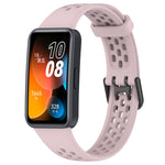 Solid Color Breathable Silicone Watch Band, For Huawei Band 10 / 9 / 8