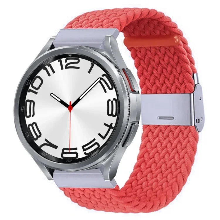 Nylon-geflochtenes Uhrenarmband mit Metallschnalle, für Samsung Galaxy Watch 6 / 6 Classic
