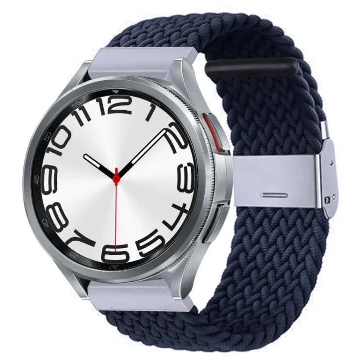 Nylon-geflochtenes Uhrenarmband mit Metallschnalle, für Samsung Galaxy Watch 6 / 6 Classic