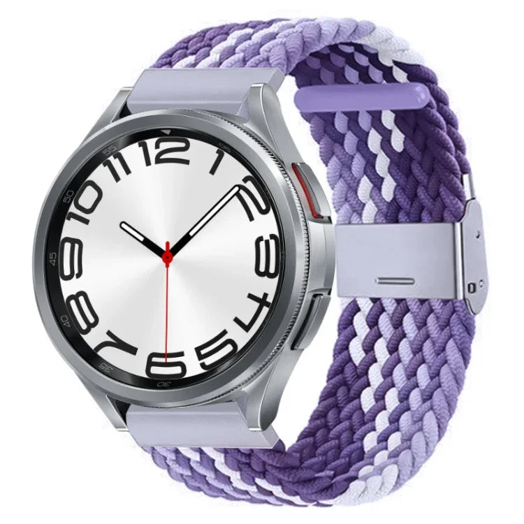 Nylon-geflochtenes Uhrenarmband mit Metallschnalle, für Samsung Galaxy Watch 6 / 6 Classic