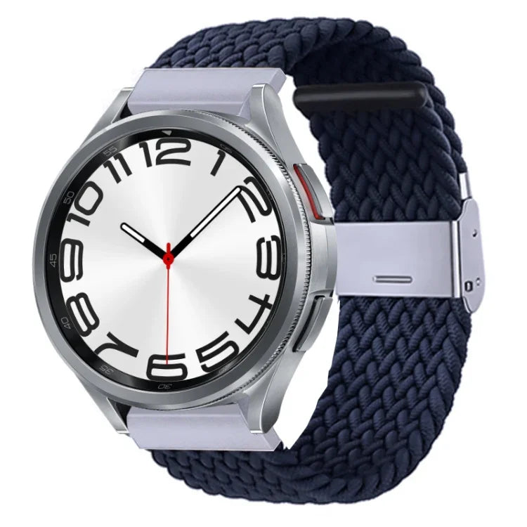 Nylon-geflochtenes Uhrenarmband mit Metallschnalle, für Samsung Galaxy Watch 6 / 6 Classic