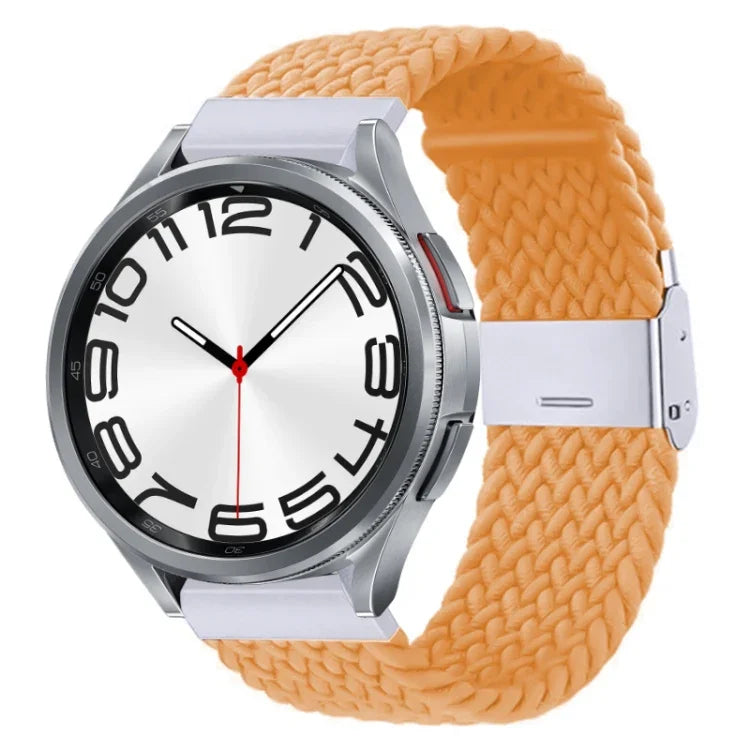 Nylon-geflochtenes Uhrenarmband mit Metallschnalle, für Samsung Galaxy Watch 6 / 6 Classic