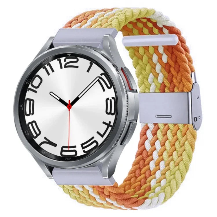 Nylon-geflochtenes Uhrenarmband mit Metallschnalle, für Samsung Galaxy Watch 6 / 6 Classic