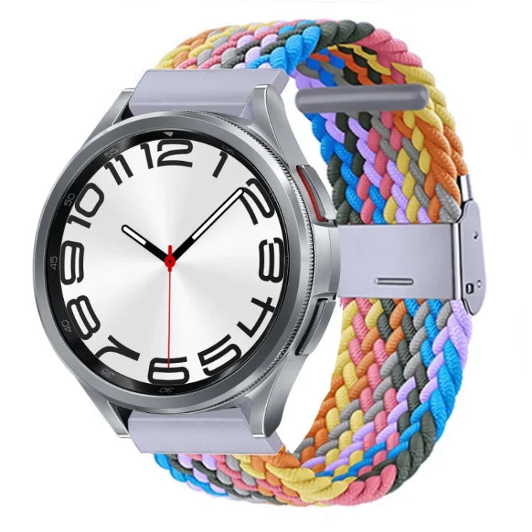 Nylon-geflochtenes Uhrenarmband mit Metallschnalle, für Samsung Galaxy Watch 6 / 6 Classic