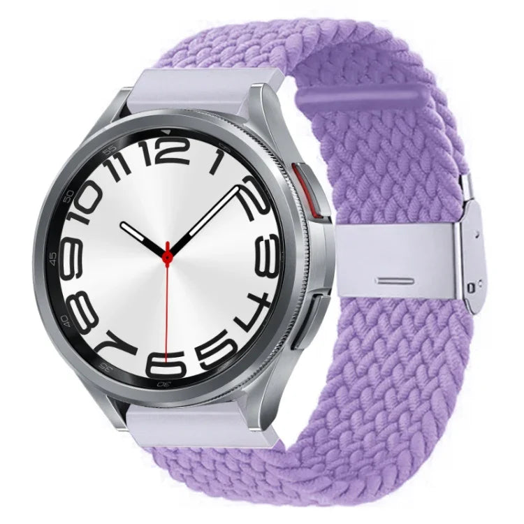 Nylon-geflochtenes Uhrenarmband mit Metallschnalle, für Samsung Galaxy Watch 6 / 6 Classic