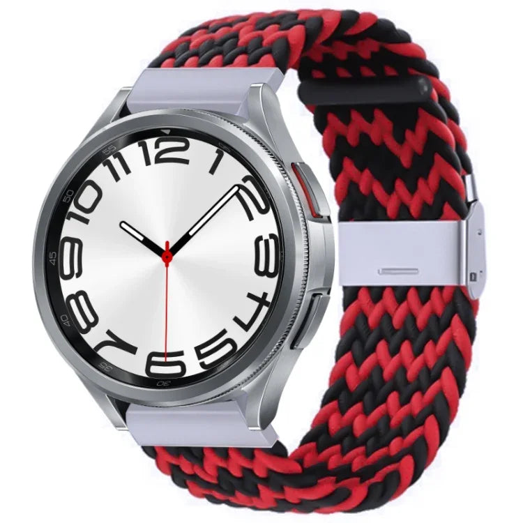 Nylon-geflochtenes Uhrenarmband mit Metallschnalle, für Samsung Galaxy Watch 6 / 6 Classic