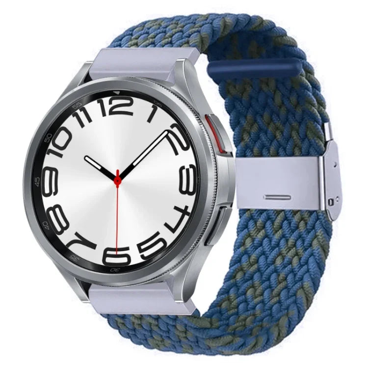 Nylon-geflochtenes Uhrenarmband mit Metallschnalle, für Samsung Galaxy Watch 6 / 6 Classic