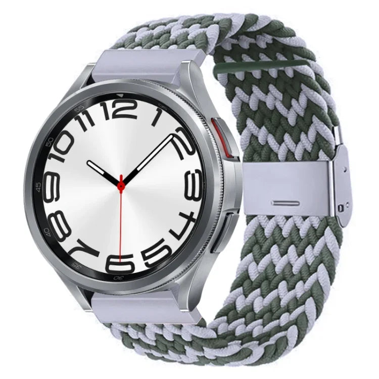 Nylon-geflochtenes Uhrenarmband mit Metallschnalle, für Samsung Galaxy Watch 6 / 6 Classic