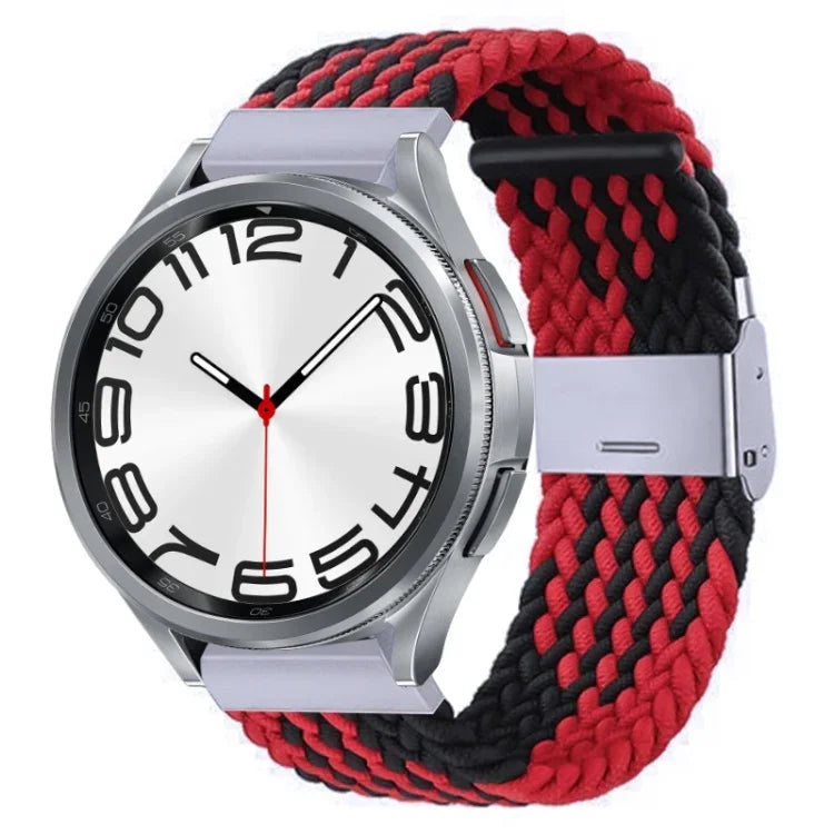 Nylon-geflochtenes Uhrenarmband mit Metallschnalle, für Samsung Galaxy Watch 6 / 6 Classic