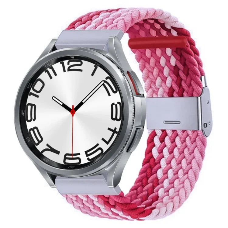 Nylon-geflochtenes Uhrenarmband mit Metallschnalle, für Samsung Galaxy Watch 6 / 6 Classic