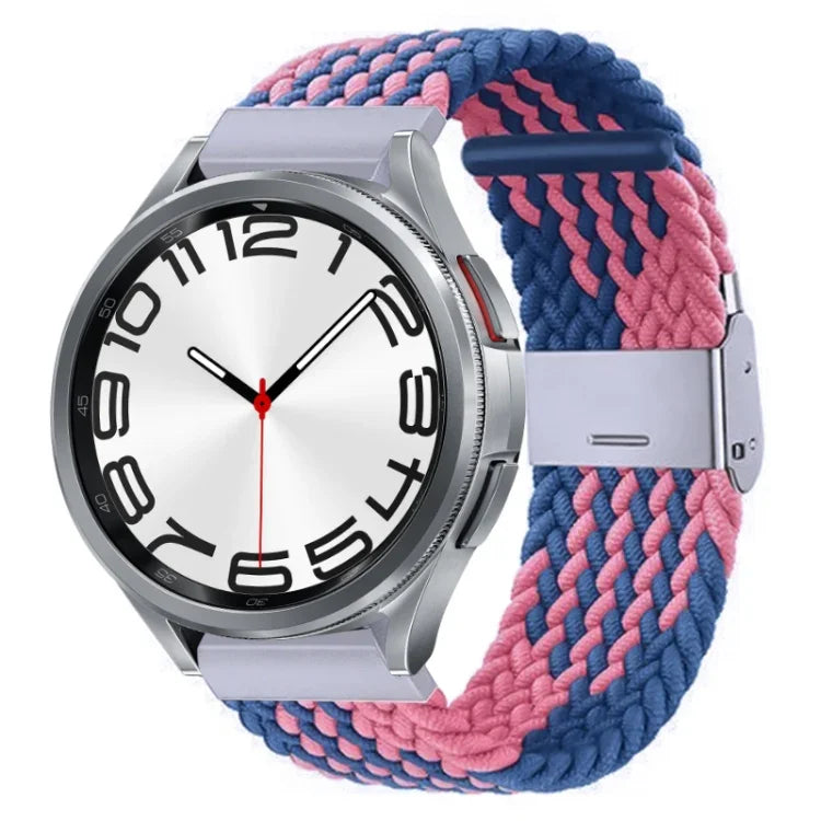 Nylon-geflochtenes Uhrenarmband mit Metallschnalle, für Samsung Galaxy Watch 6 / 6 Classic