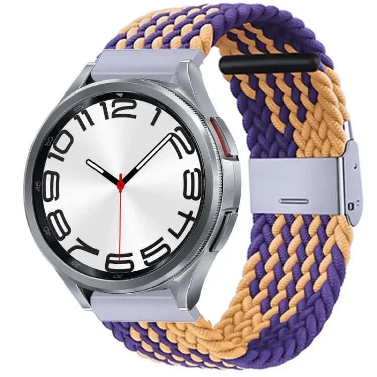 Nylon-geflochtenes Uhrenarmband mit Metallschnalle, für Samsung Galaxy Watch 6 / 6 Classic