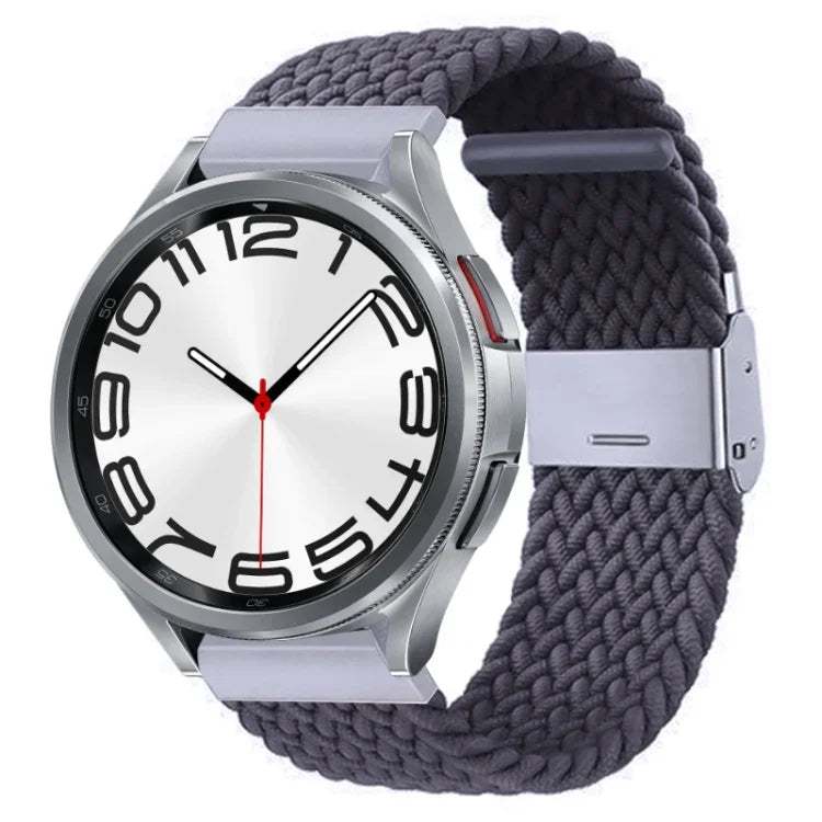 Nylon-geflochtenes Uhrenarmband mit Metallschnalle, für Samsung Galaxy Watch 6 / 6 Classic