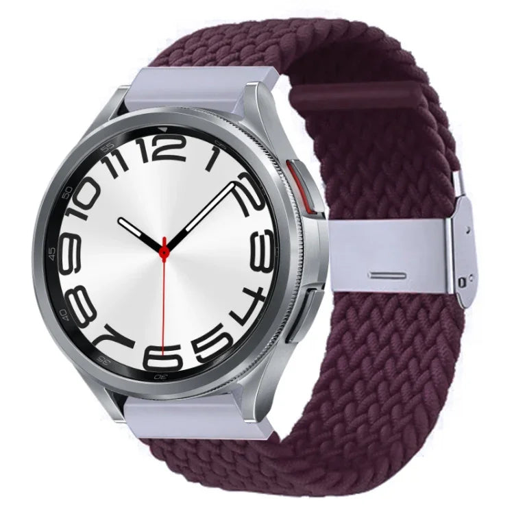 Nylon-geflochtenes Uhrenarmband mit Metallschnalle, für Samsung Galaxy Watch 6 / 6 Classic
