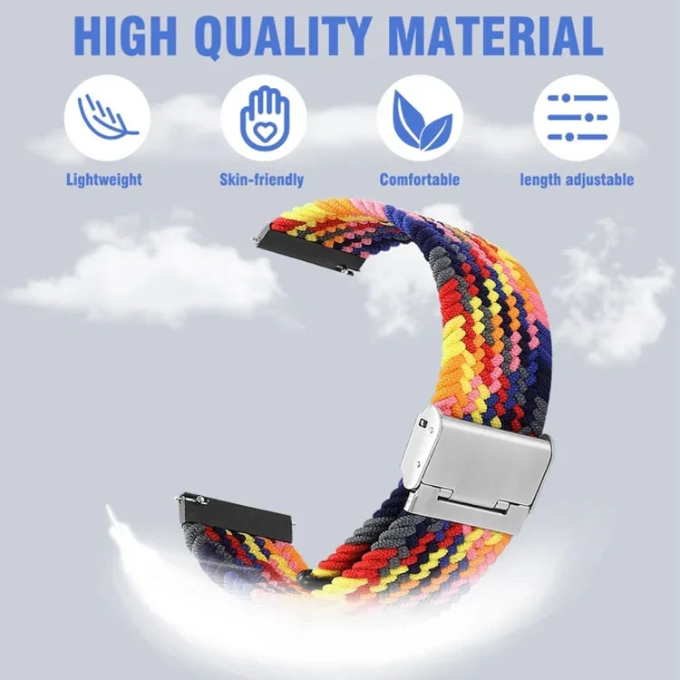 Nylon-geflochtenes Uhrenarmband mit Metallschnalle, für Samsung Galaxy Watch 6 / 6 Classic