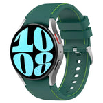 Leder-Silikon-Uhrenarmband, für Samsung Galaxy Watch 6 / 6 Classic