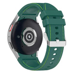 Leder-Silikon-Uhrenarmband, für Samsung Galaxy Watch 6 / 6 Classic