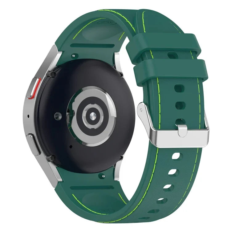 Leder-Silikon-Uhrenarmband, für Samsung Galaxy Watch 6 / 6 Classic