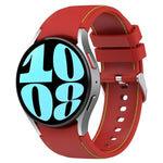 Leder-Silikon-Uhrenarmband, für Samsung Galaxy Watch 6 / 6 Classic
