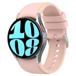 Leder-Silikon-Uhrenarmband, für Samsung Galaxy Watch 6 / 6 Classic
