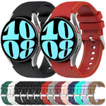Leder-Silikon-Uhrenarmband, für Samsung Galaxy Watch 6 / 6 Classic