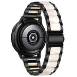 Dreireihiges Uhrenarmband aus Kunstharz und Metall, passend für Samsung Galaxy Watch 6 / 6 Classic