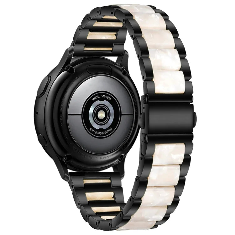 Dreireihiges Uhrenarmband aus Kunstharz und Metall, passend für Samsung Galaxy Watch 6 / 6 Classic