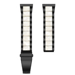 Dreireihiges Uhrenarmband aus Kunstharz und Metall, passend für Samsung Galaxy Watch 6 / 6 Classic