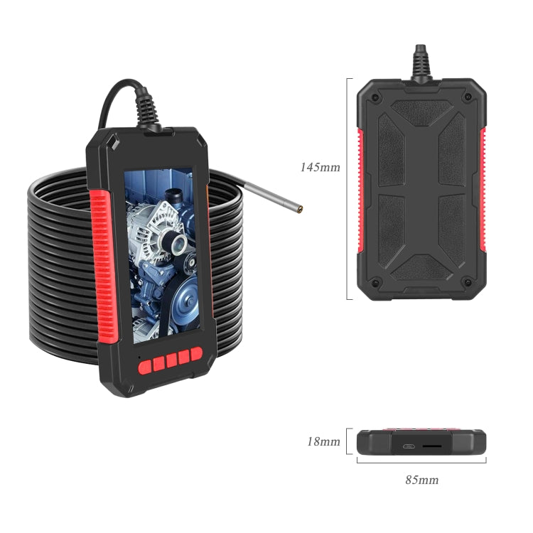 P40 3,9mm Rotes HD Wasserdichtes tragbares integriertes handgehaltenes vertikales Bildschirm-Industrieendoskop, 2m, 5m, 10m