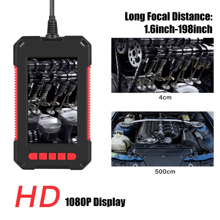 P40 3,9mm Rotes HD Wasserdichtes tragbares integriertes handgehaltenes vertikales Bildschirm-Industrieendoskop, 2m, 5m, 10m