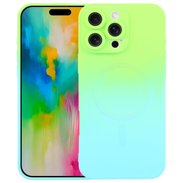 Flüssiges TPU-Silikon-MagSafe-Handyhülle mit Farbverlauf, Für iPhone 17e / 16e, Für iPhone 17 Pro Max, Für iPhone 17 Pro, Für iPhone 17, Für iPhone Air, Für iPhone 16 Pro Max, Für iPhone 16 Pro, Für iPhone 16 Plus