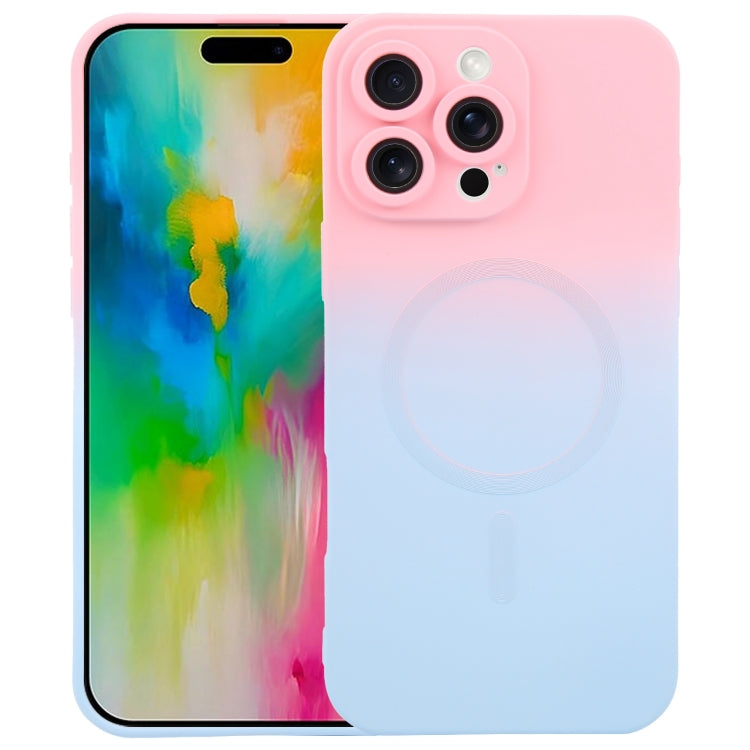 Flüssiges TPU-Silikon-MagSafe-Handyhülle mit Farbverlauf, Für iPhone 17e / 16e, Für iPhone 17 Pro Max, Für iPhone 17 Pro, Für iPhone 17, Für iPhone Air, Für iPhone 16 Pro Max, Für iPhone 16 Pro, Für iPhone 16 Plus