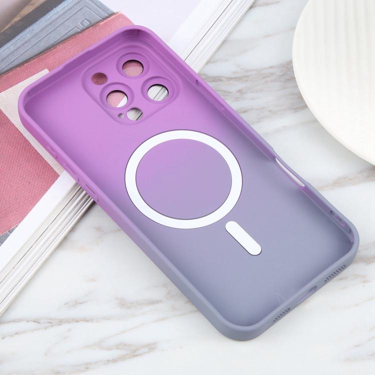 Flüssiges TPU-Silikon-MagSafe-Handyhülle mit Farbverlauf, Für iPhone 17e / 16e, Für iPhone 17 Pro Max, Für iPhone 17 Pro, Für iPhone 17, Für iPhone Air, Für iPhone 16 Pro Max, Für iPhone 16 Pro, Für iPhone 16 Plus