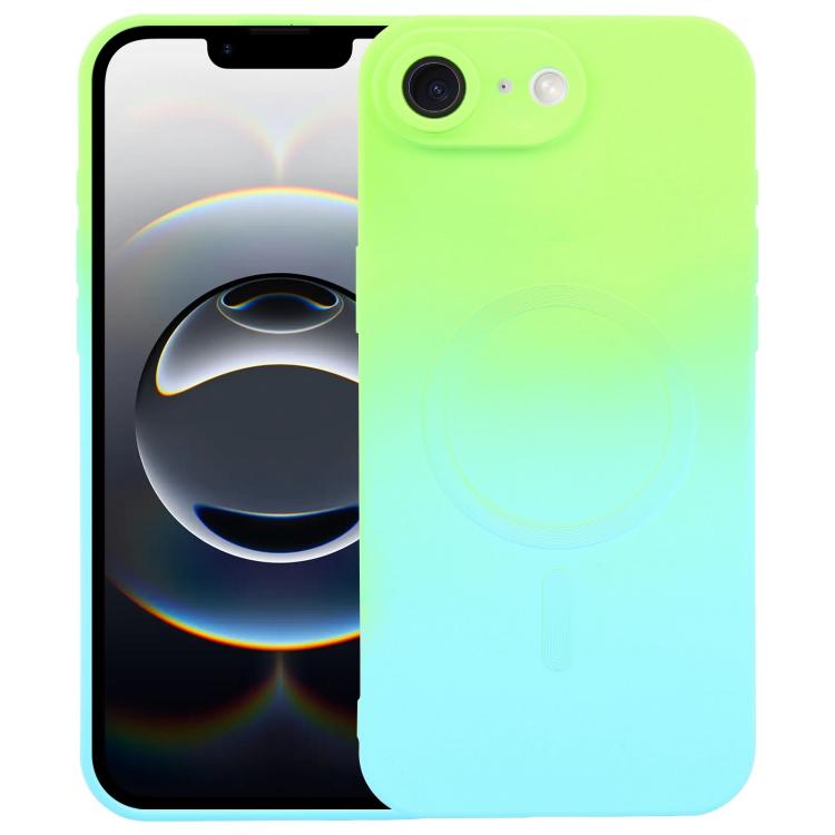 Flüssiges TPU-Silikon-MagSafe-Handyhülle mit Farbverlauf, Für iPhone 17e / 16e, Für iPhone 17 Pro Max, Für iPhone 17 Pro, Für iPhone 17, Für iPhone Air, Für iPhone 16 Pro Max, Für iPhone 16 Pro, Für iPhone 16 Plus